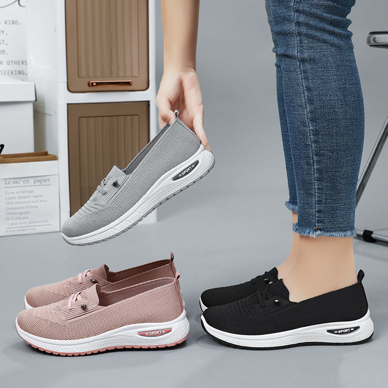 Women's lightweight knit slip-on sneakers with memory foam insole and non-slip rubber outsole Mune Fashion