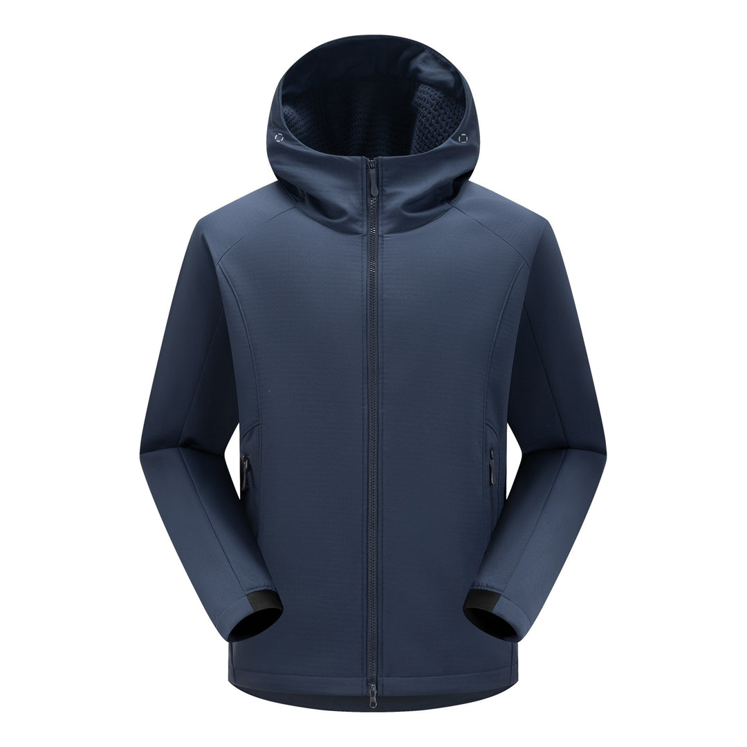Men's softshell outdoor jacket with hood, windproof membrane and ergonomic cut Mune Fashion