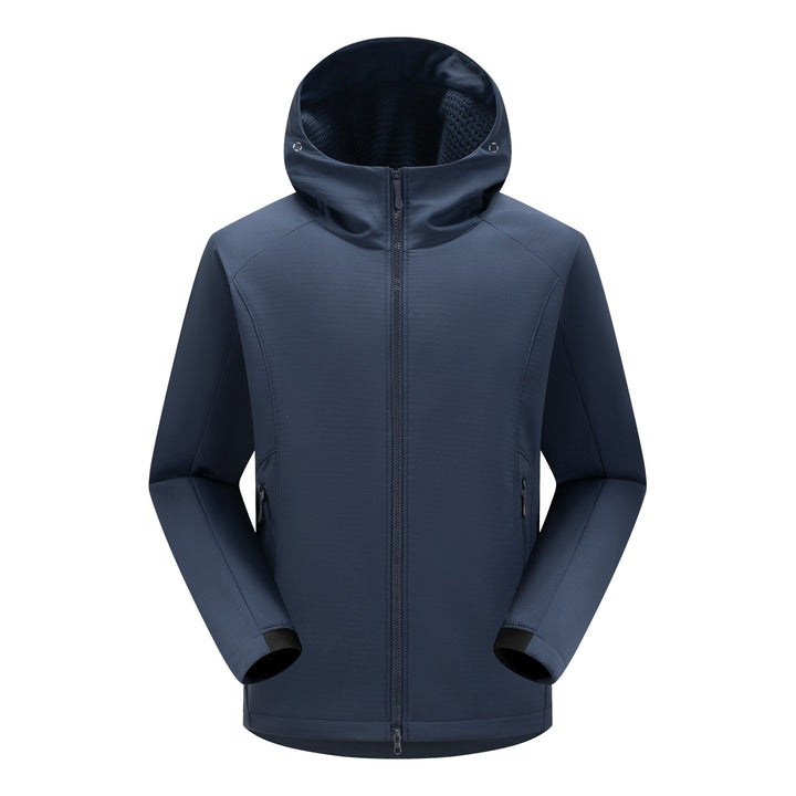 Men's softshell outdoor jacket with hood, windproof membrane and ergonomic cut Mune Fashion