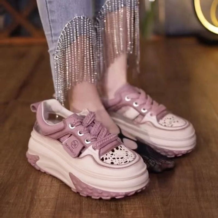 Women's High-Top Sneakers with Padded Sole and Breathable Construction Mune Fashion
