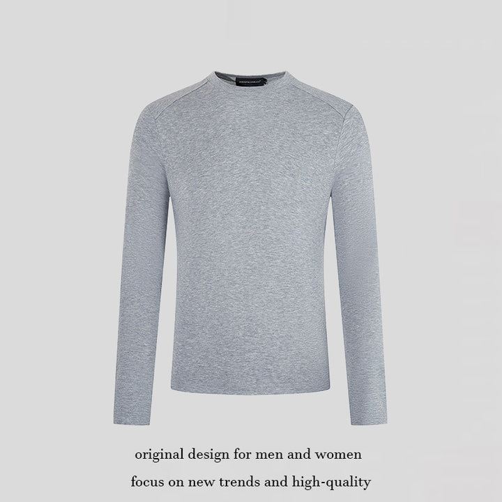 Men's fine knit pullover with round neck made of merino wool Mune Fashion