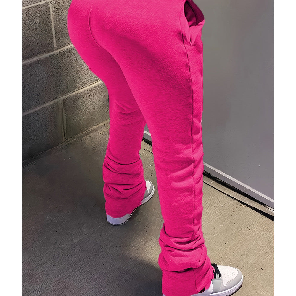Women's figure-hugging high-waist stretch sweatpants with gathered ankle cuffs and side pockets Mune Fashion