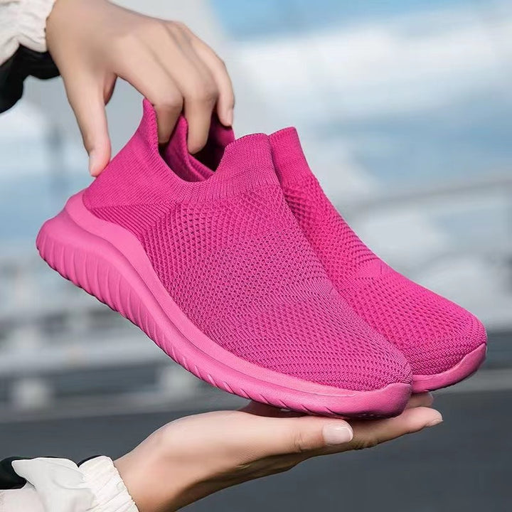 Unisex nan breathable knitted slip-on sneakers with ergonomic memory insole Mune Fashion
