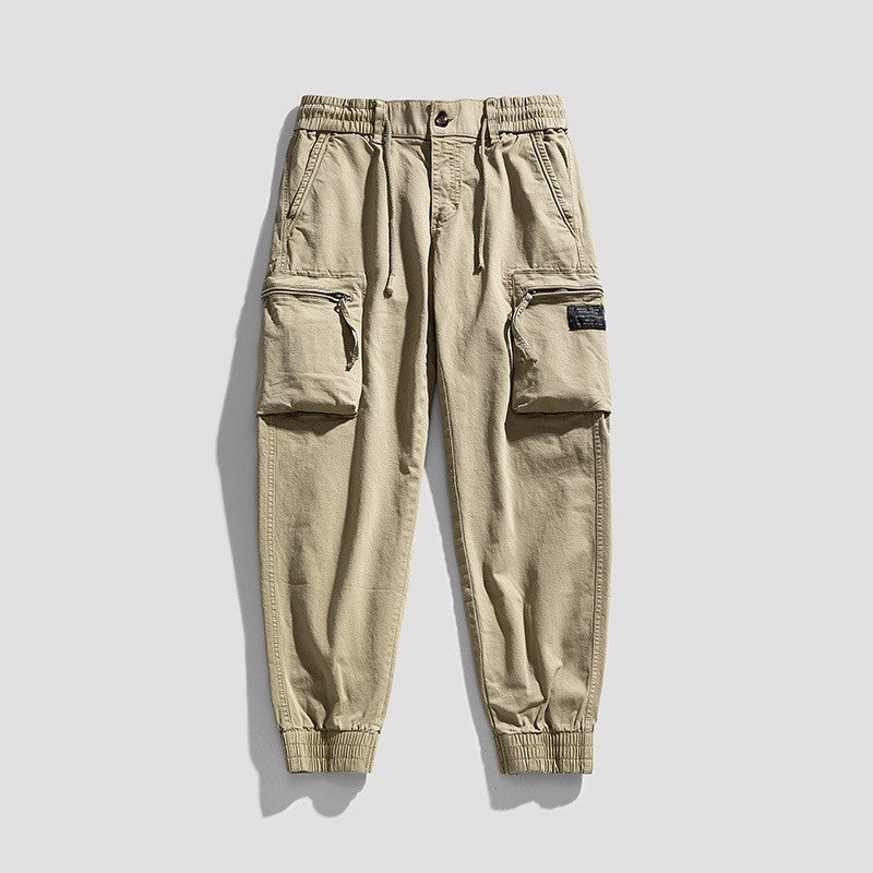 Herren funktionale Cargo-Jogginghose mit elastischem Bund und Reißverschluss-Taschen Mune Fashion