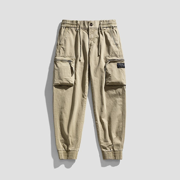 Herren funktionale Cargo-Jogginghose mit elastischem Bund und Reißverschluss-Taschen Mune Fashion