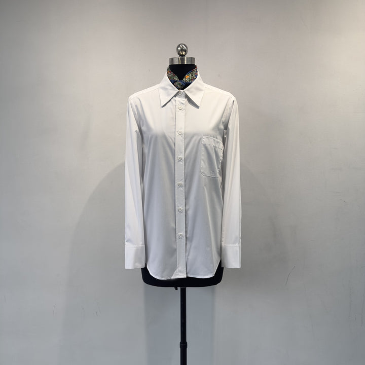 Women Classic Button-Down Shirt Blouse Drune