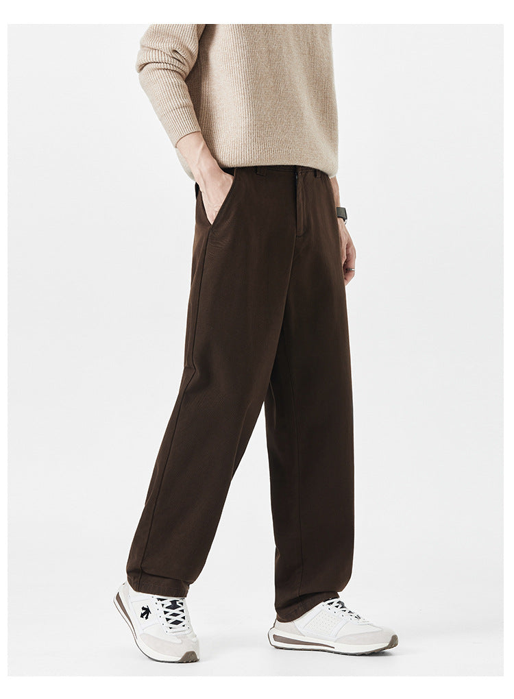 Men's Loose-Fitting Casual Pants with Straight Leg and Side Pockets Mune Fashion