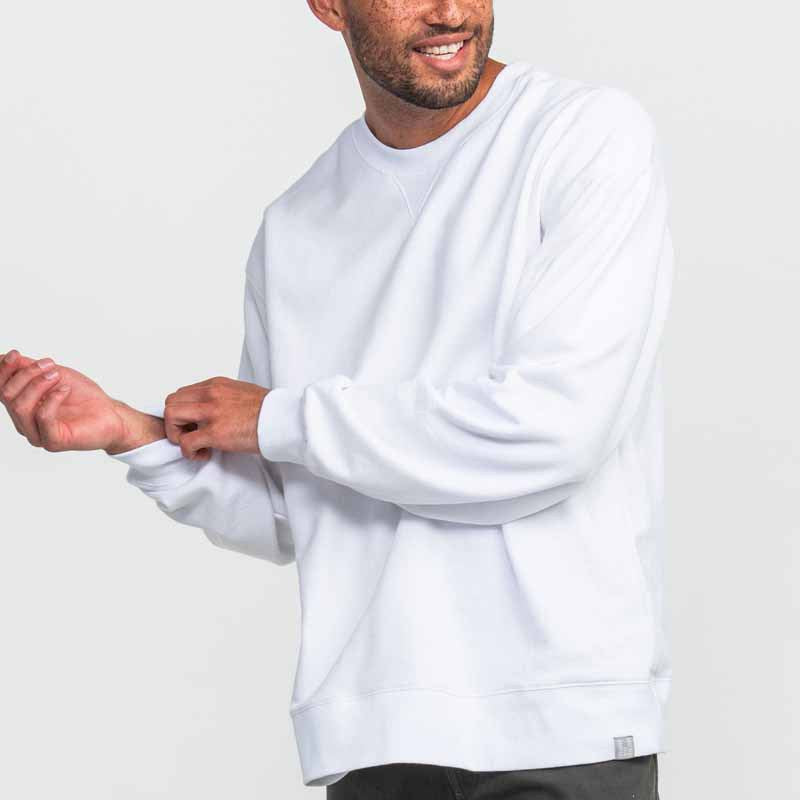 Men's sweatshirt with vintage wash, dropped shoulder and V-stitch Mune Fashion