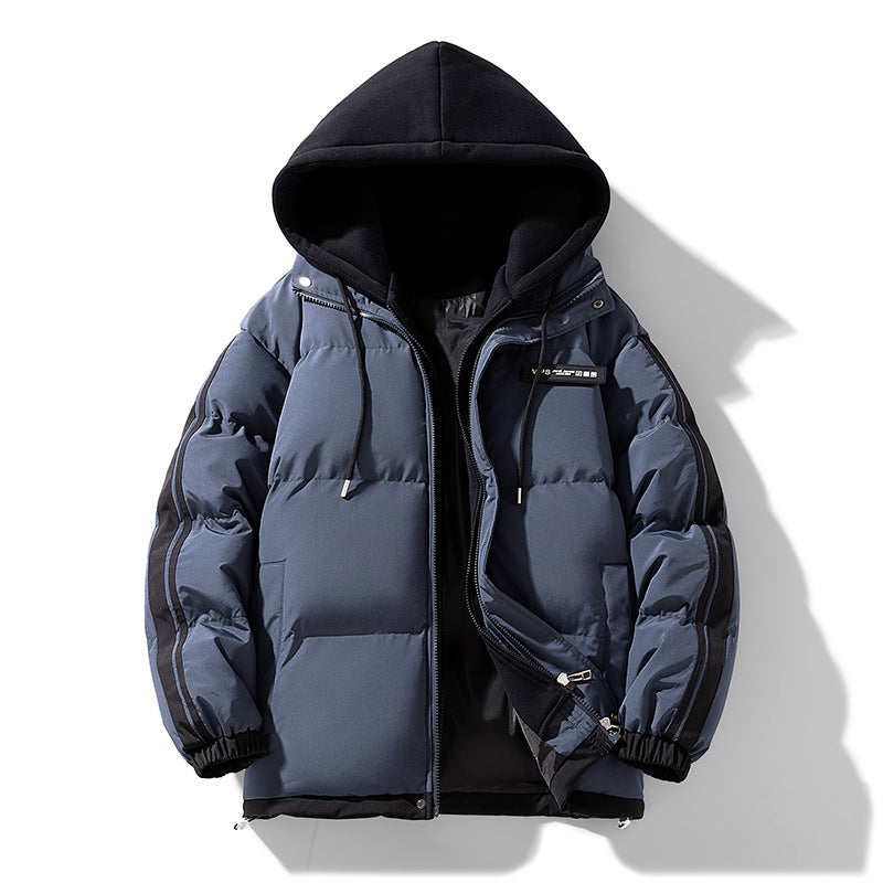 Men's nano padded parka hybrid with internal hoodie, side stripes and two-way zipper Mune Fashion