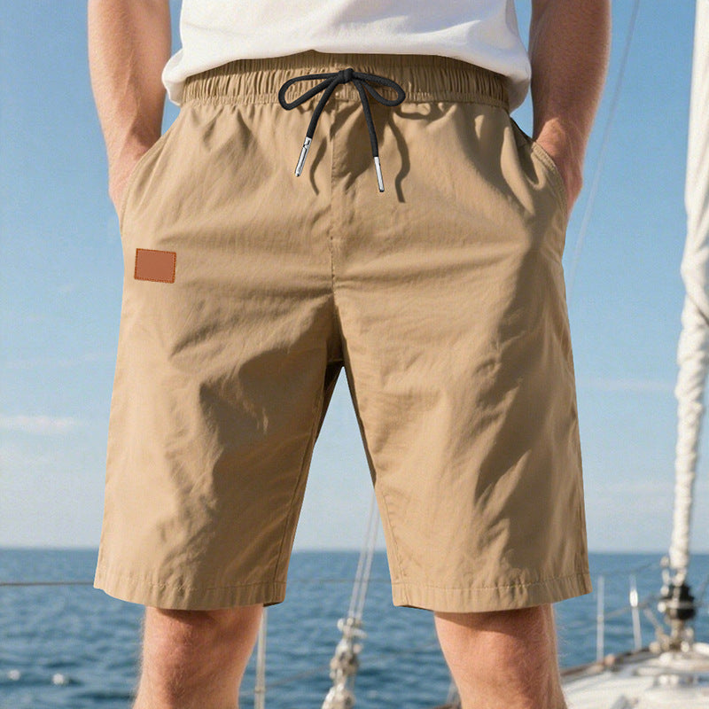 Men's quick-drying swim shorts in Bermuda cut with elastic waistband and drawstring Mune Fashion