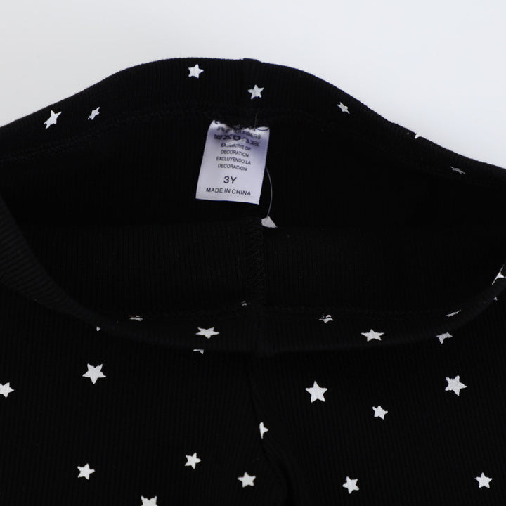 Girls Flared Leggings with Sparkling Star Design Mune Fashion