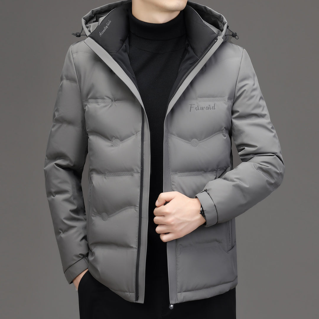 Men's quilted jacket with hood and slim thermal lining Mune Fashion