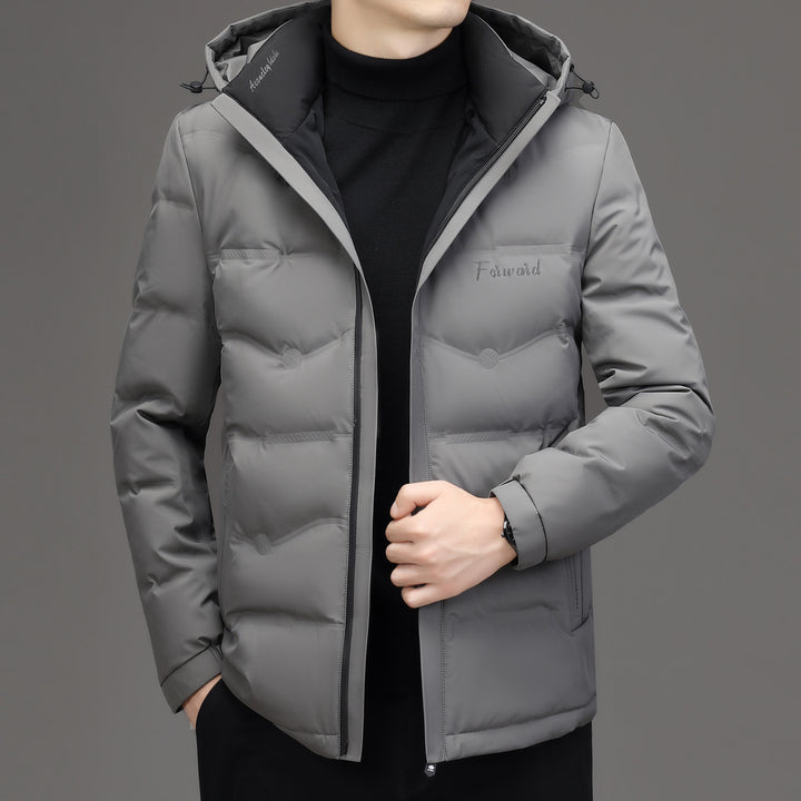 Men's quilted jacket with hood and slim thermal lining Mune Fashion