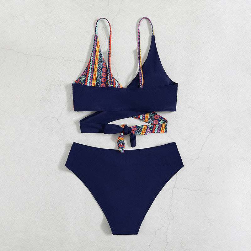 Women’s Triangle Bikini with Creative Design and Playful Cutouts Mune Fashion
