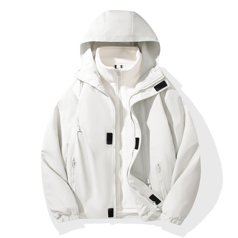 Men's two-piece rain and thermal jacket with removable fleece inner jacket and windproof membrane Mune Fashion