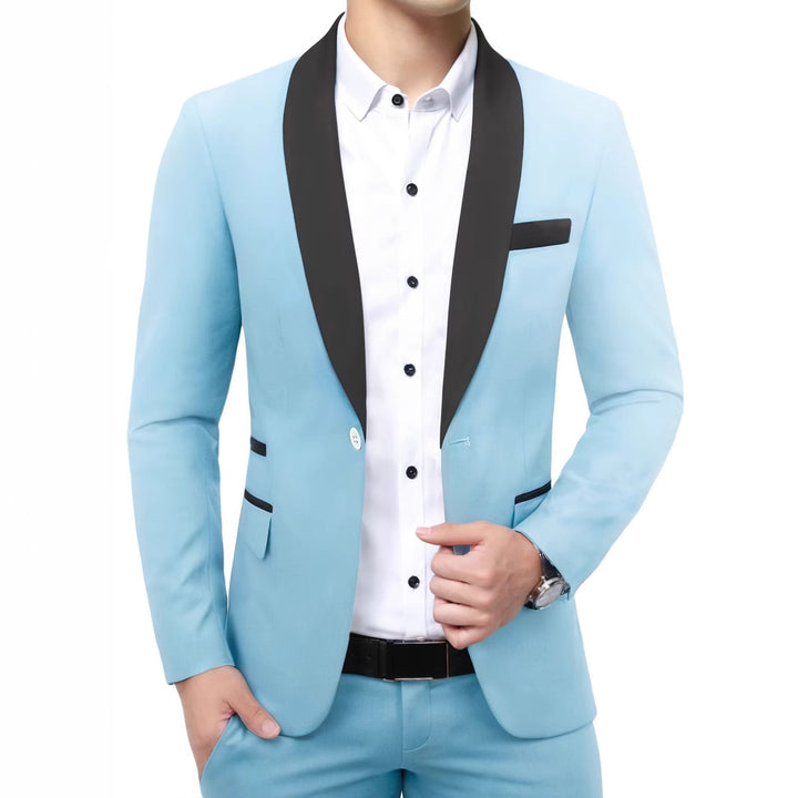 Men's Slim Fit Evening Suit Jacket in Tuxedo Style with Shawl Collar Mune Fashion