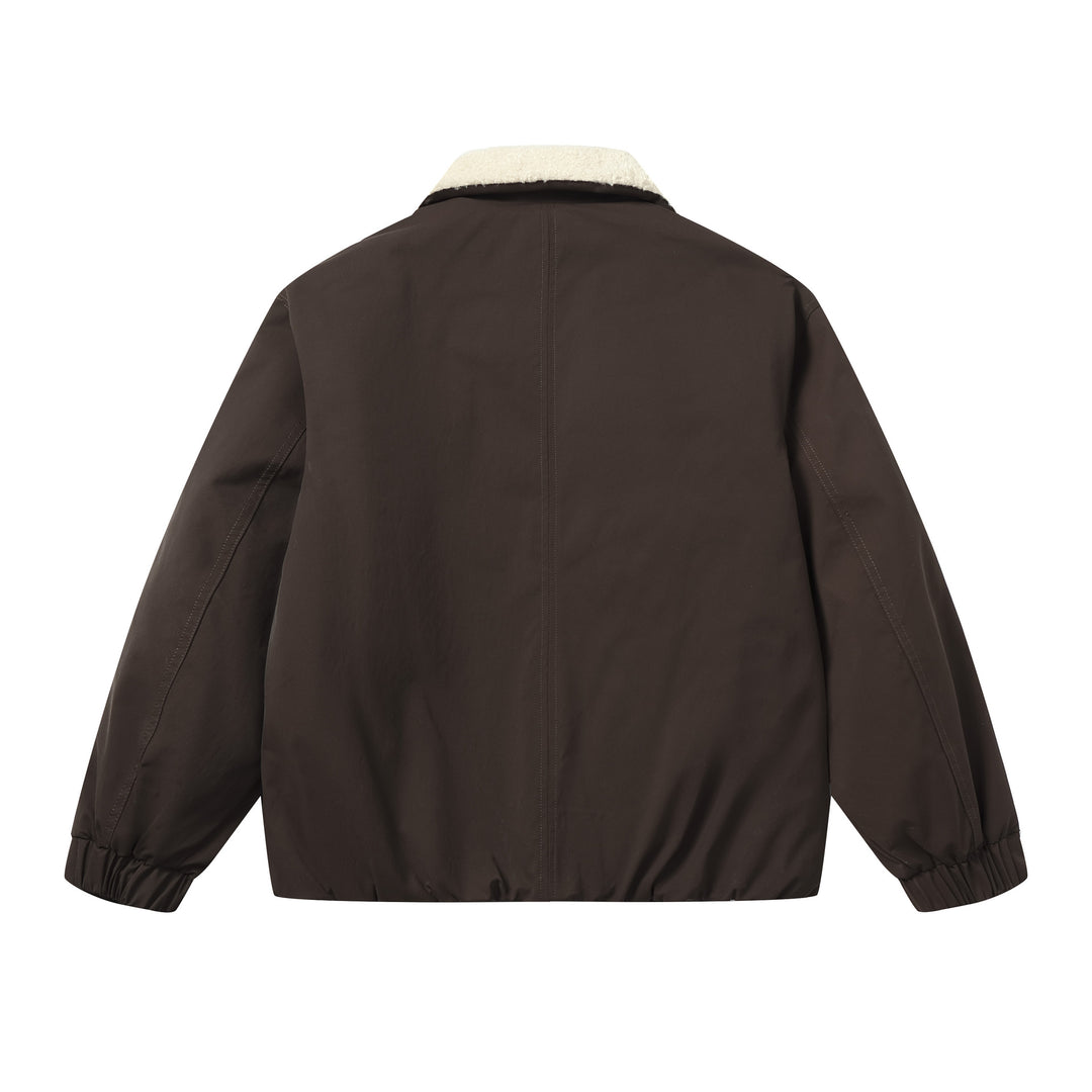 Men's Short Blouson with Sherpa Collar and Utility Pockets Mune Fashion