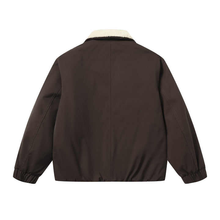 Men's Short Blouson with Sherpa Collar and Utility Pockets Mune Fashion