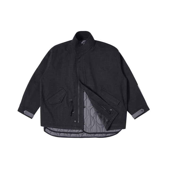 Men's padded transitional jacket with quilted lining and stand-up collar Mune Fashion