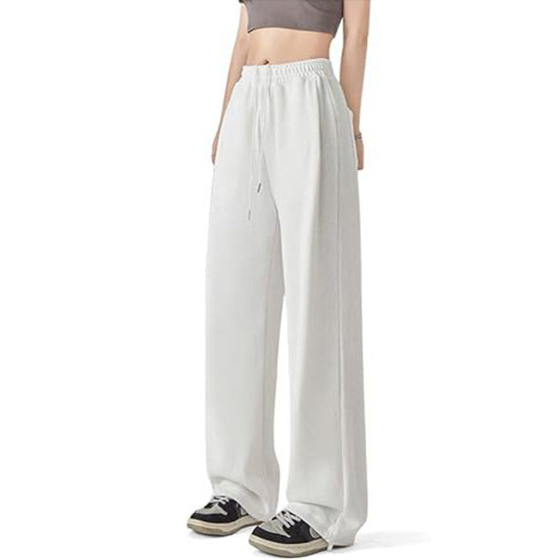 Women's nan locker falling sweatpants with extra wide leg, high waistband and drawstring Mune Fashion