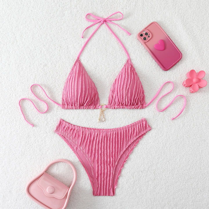 Women High-Cut Bikini Set with Sophisticated Ruffle Design Mune Fashion