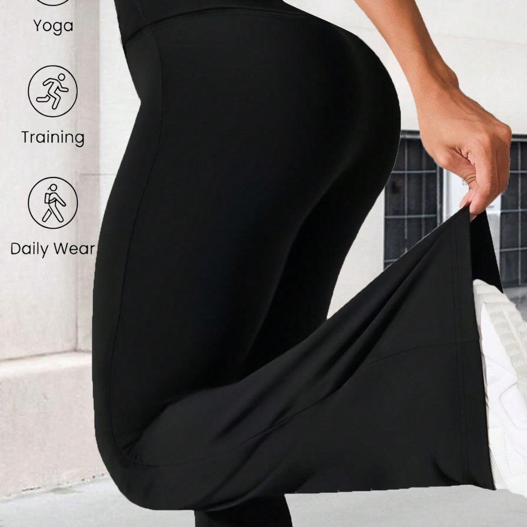 Ladies High-Waisted Yoga Leggings with Tummy Control and 4-Way Stretch Mune Fashion