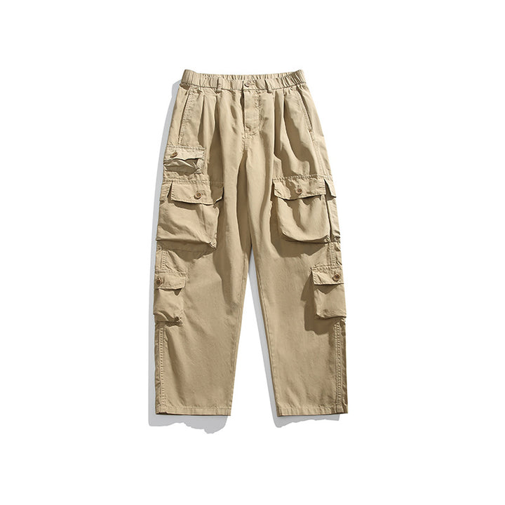 Men's Lightweight Relaxed Cargo Pants with Elastic Waistband and Multiple Pockets Mune Fashion