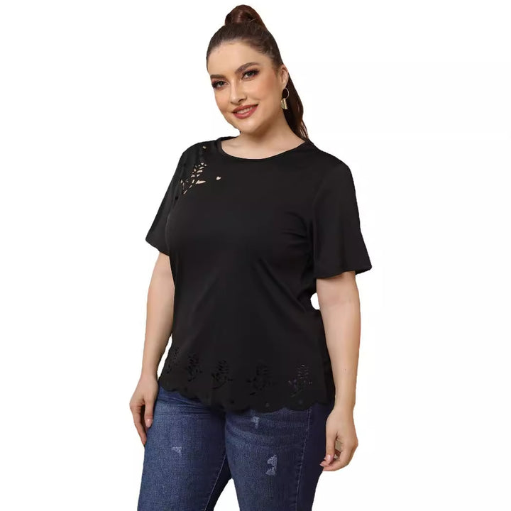 Women casual top with decorative cut Mune Fashion