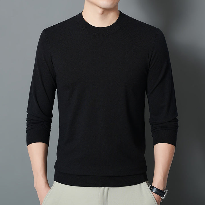 Men's fine round neck sweater made of fine knit with a narrow silhouette Mune Fashion