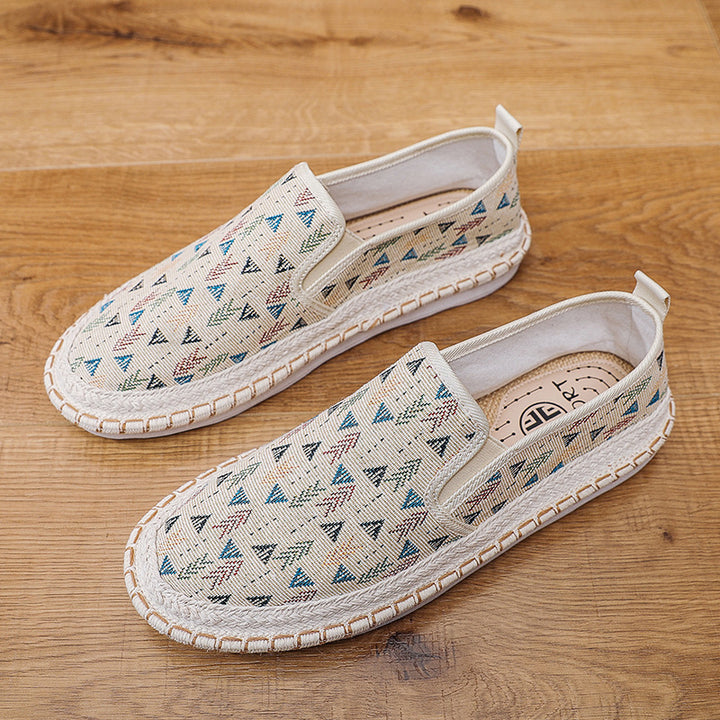 Women's Comfortable Slip-On Moccasins with Colorful Pattern Mune Fashion