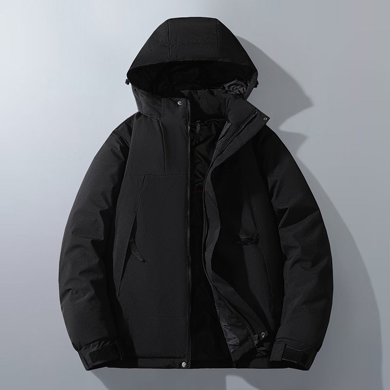 Men's Water-Repellent Winter Parka with Hood, Thermal Insulation and Contrasting Shoulder Panels Mune Fashion