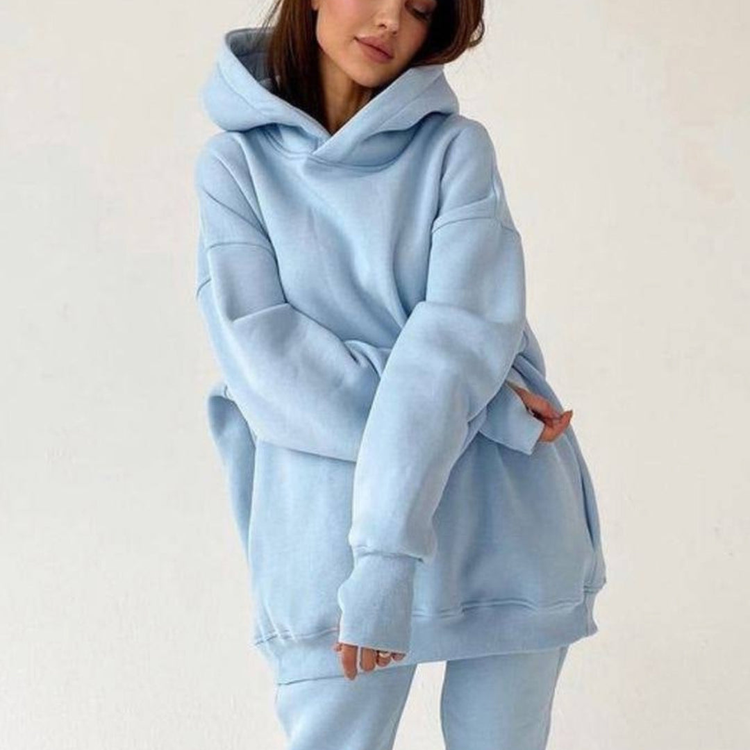 Women's oversized hoodie loungewear set with extra large hood and tailored joggers Mune Fashion