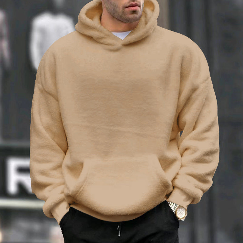 Men's Cozy Oversized Hoodie made of Teddy Fleece with Kangaroo Pocket Mune Fashion