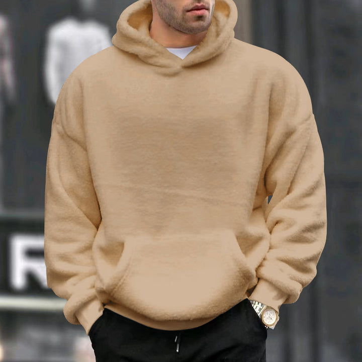 Men's Cozy Oversized Hoodie made of Teddy Fleece with Kangaroo Pocket Mune Fashion