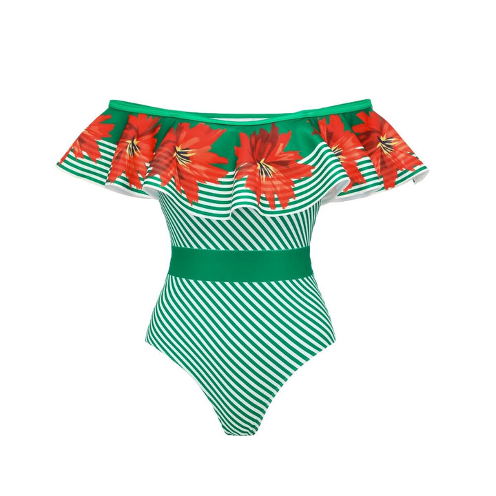Women's swimsuit with charming ruffle design and matching maxi skirt Mune Fashion