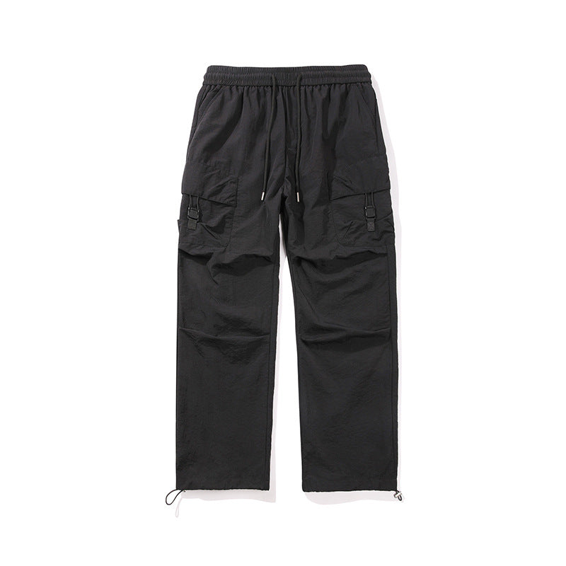 Men's Lightweight Ripstop Trekking Cargo Pants with Elastic Waistband, Drawstring and Buckle Cargo Pockets Mune Fashion