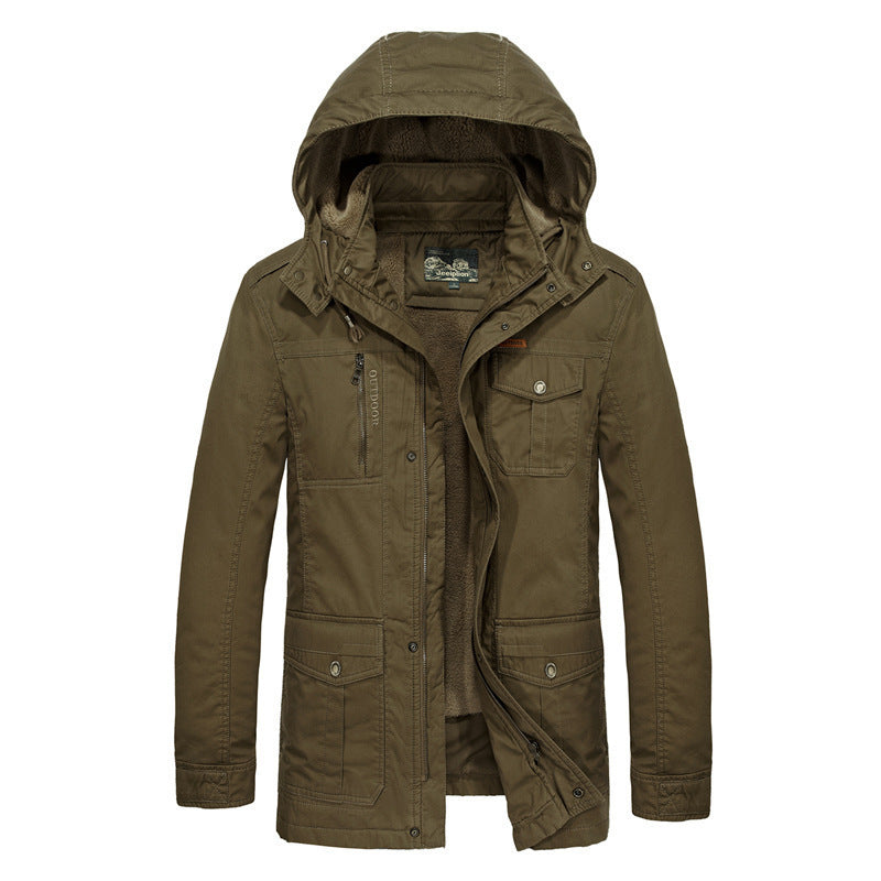 Men's field parka with teddy lining and adjustable hood Mune Fashion