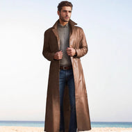 Mune | Long Leather Coat for Men
