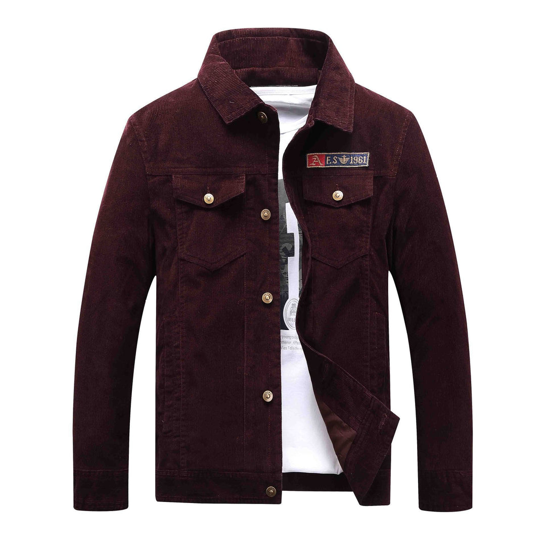 Men's trucker cord jacket with teddy lining and patch chest pockets Mune Fashion