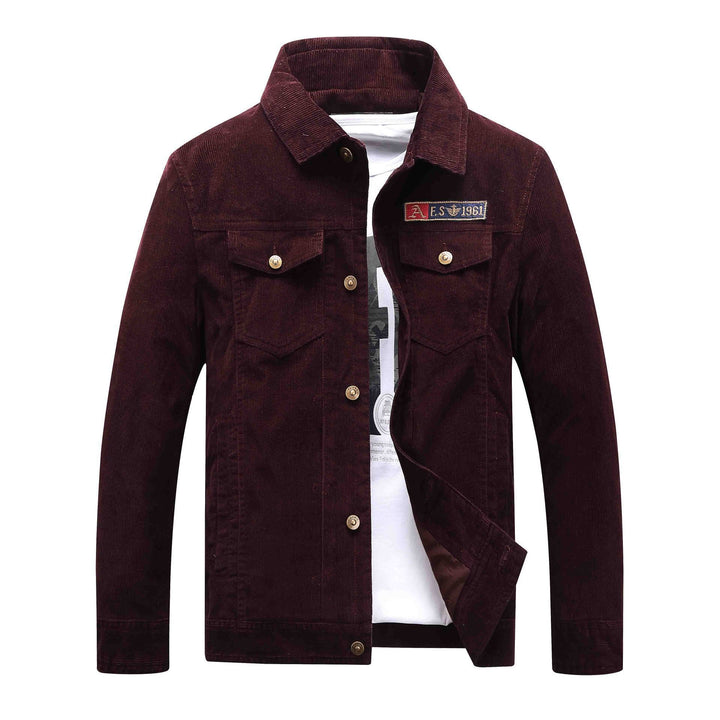 Men's trucker cord jacket with teddy lining and patch chest pockets Mune Fashion