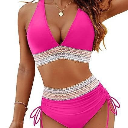 Women's High-Cut Bikini with Refined Ties Mune Fashion