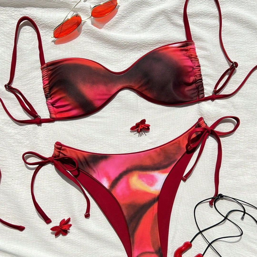 Women Push-Up Bikini with sophisticated animal print and adjustable straps Mune Fashion