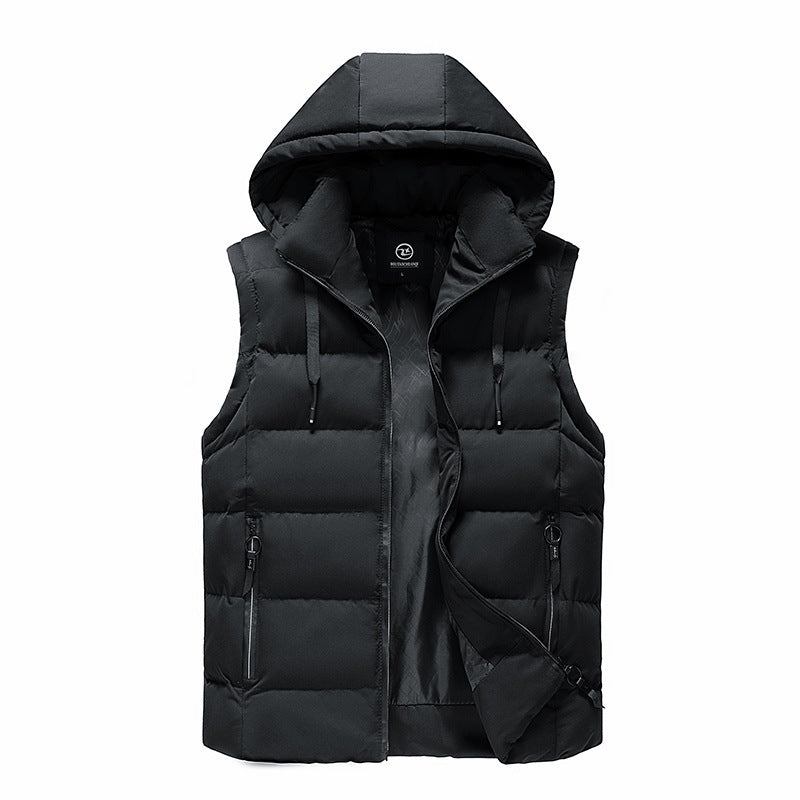 Men's Practical Quilted Vest with Hood Mune Fashion