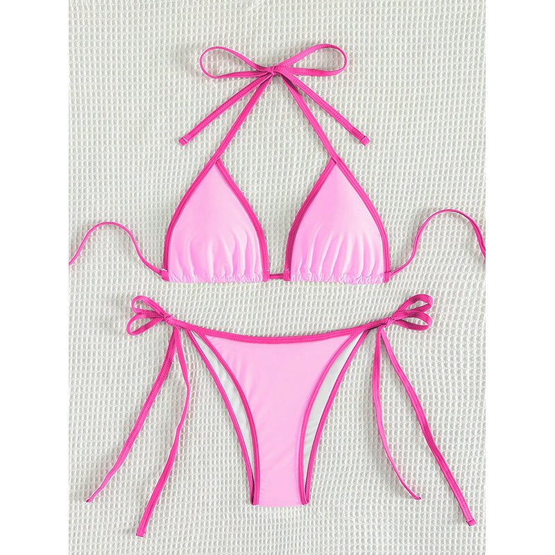 Women Triangle Bikini with playful lacing details Mune Fashion