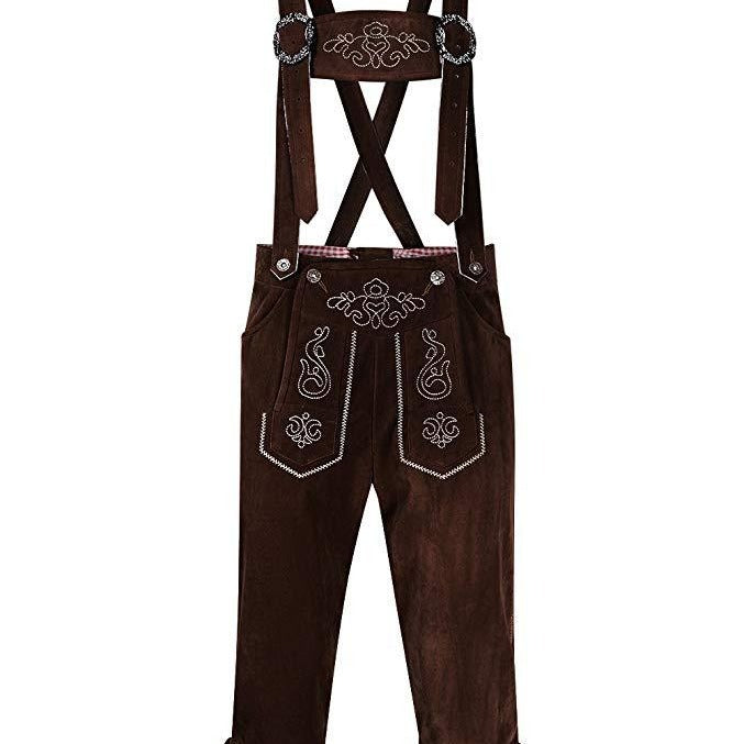 Women traditional Trachten overalls with embroidered pockets and adjustable straps Mune Fashion