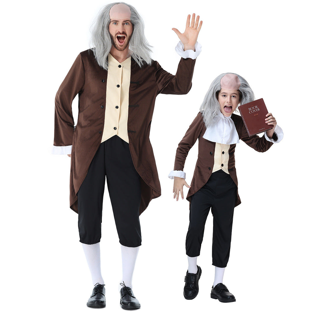 Men's historical costume with elegant tailcoat and baggy trousers Mune Fashion
