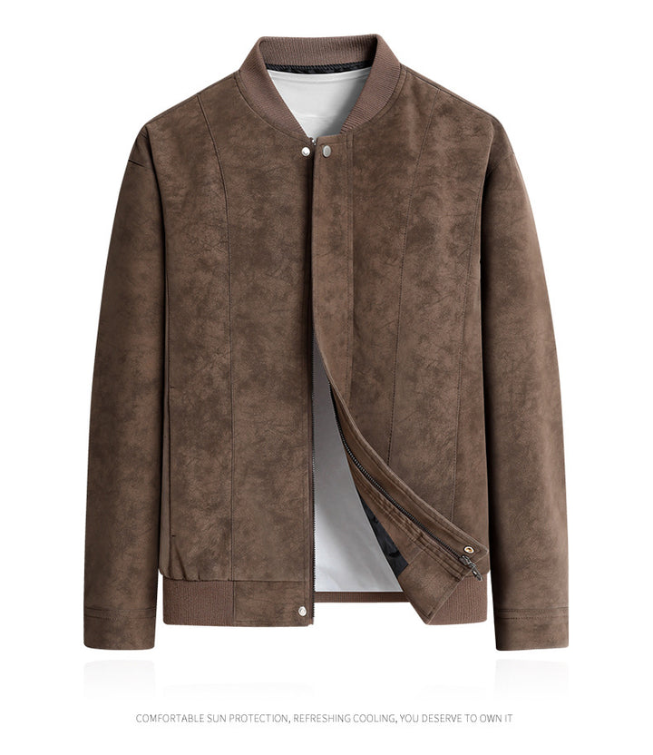 Men's Fashionable Softshell Jacket with High Collar Mune Fashion