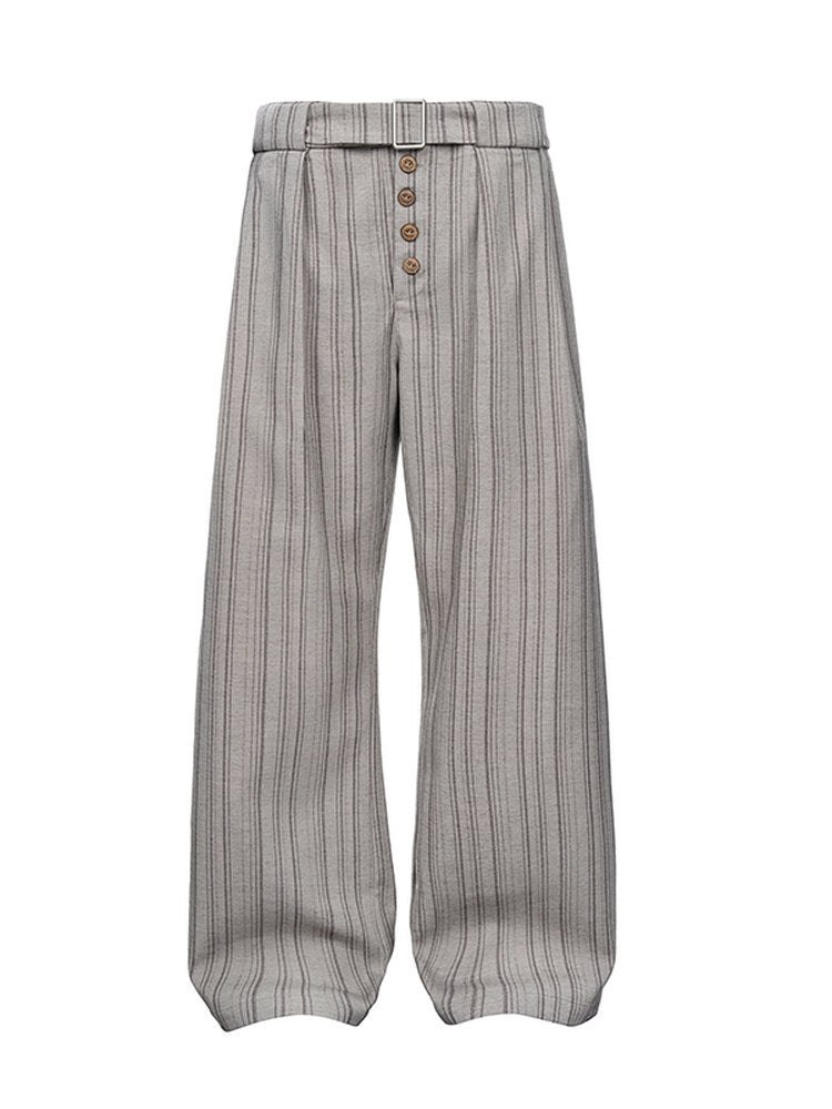 Women's High-Waisted Tailored Pants with Wide Leg Mune Fashion