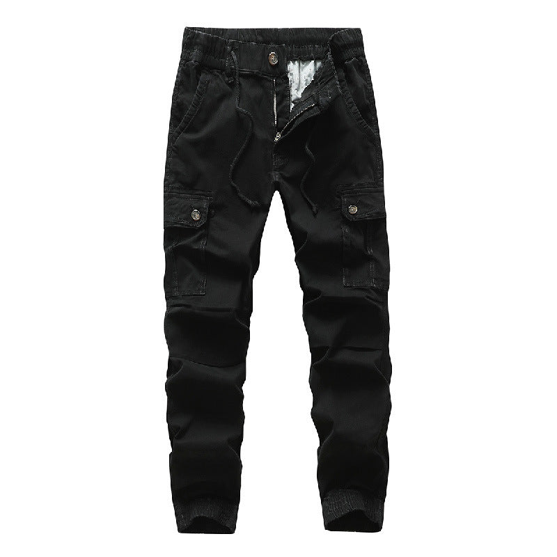 Herren Funktionale Cargo-Joggerhose im Urban-Workwear-Stil mit Kordelbund und Klapptaschen Mune Fashion