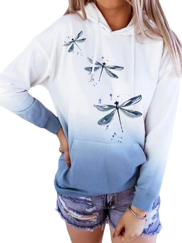 Women's Halloween Hoodie with Pumpkin and Cat Print, Sequin Decoration and Oversize Cut Mune Fashion